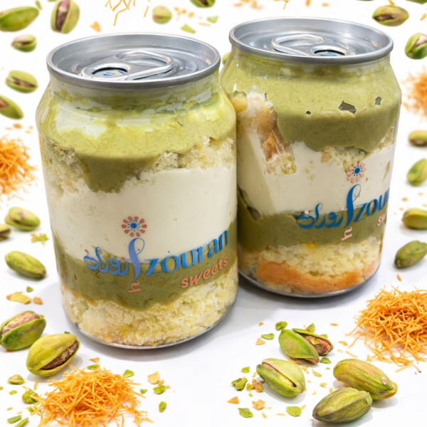 Pictachio Kunafa Can Cake