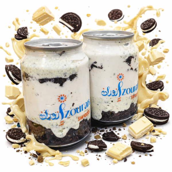 White Chocolate with Oreo biscuit Can Cake